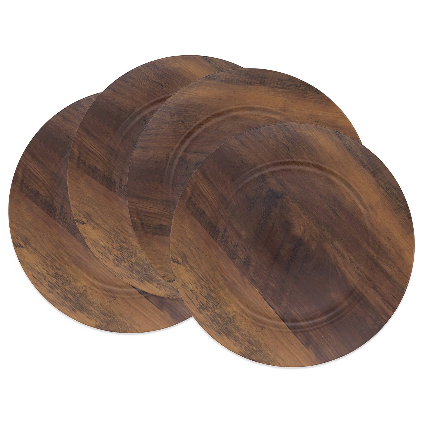 Sleek Faux Wood Charger Plate