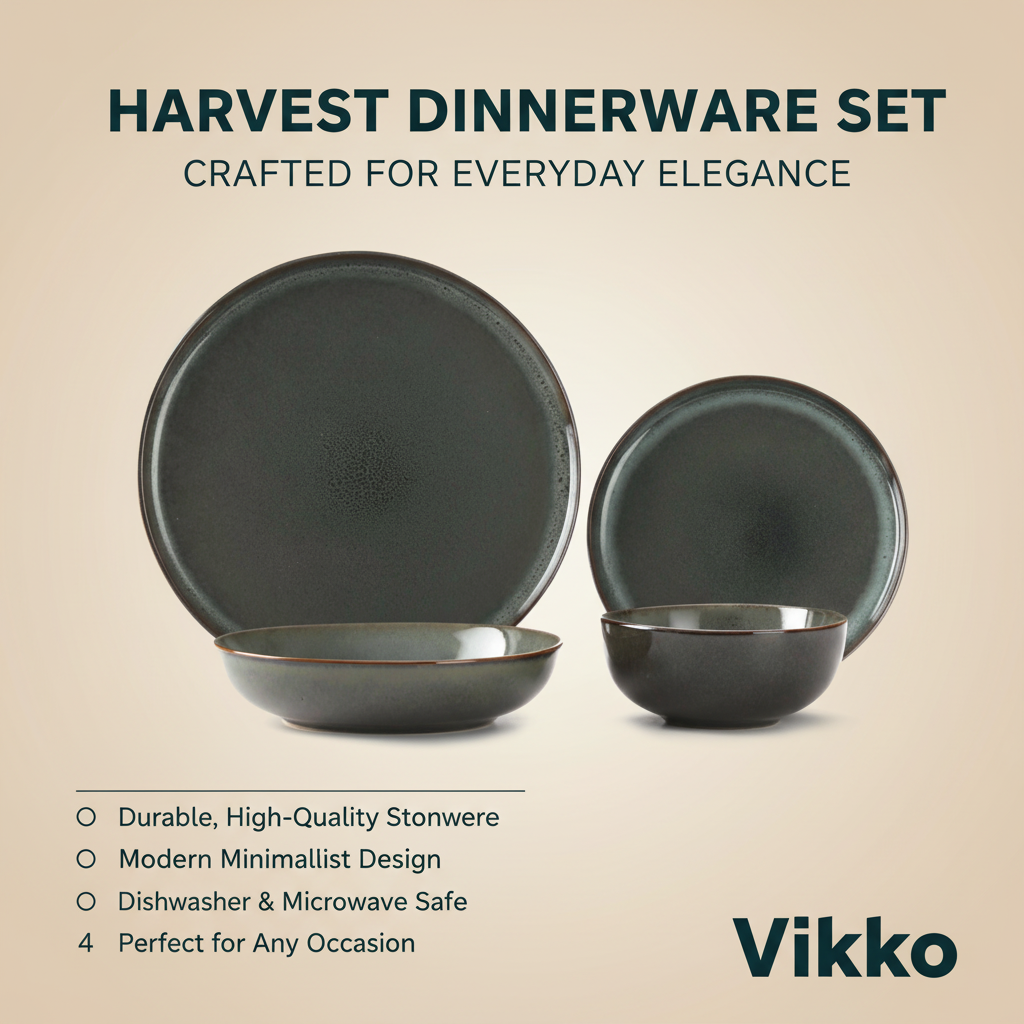 Vikko Harvest, Forest Green Large Bowl