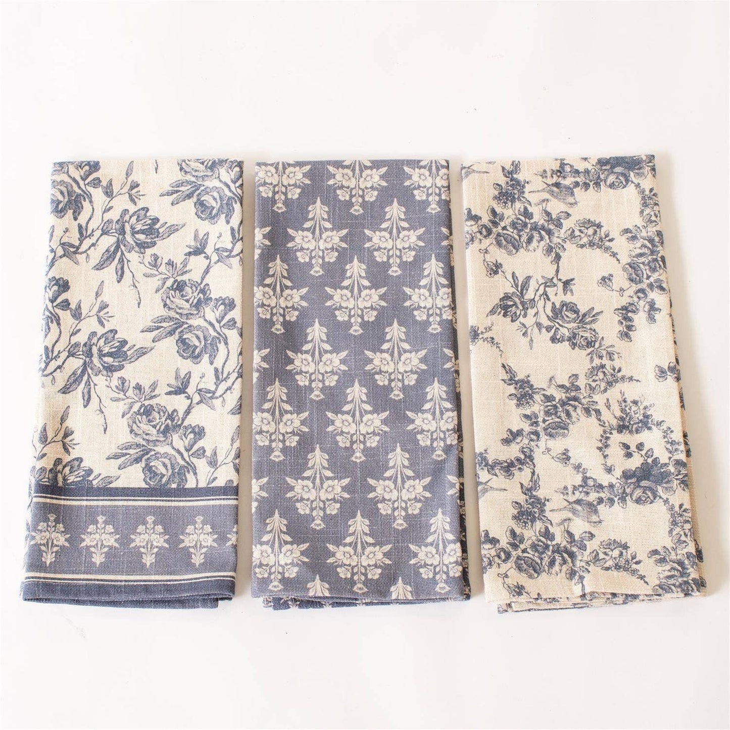French Blue Tea Towels (Set Of 3)