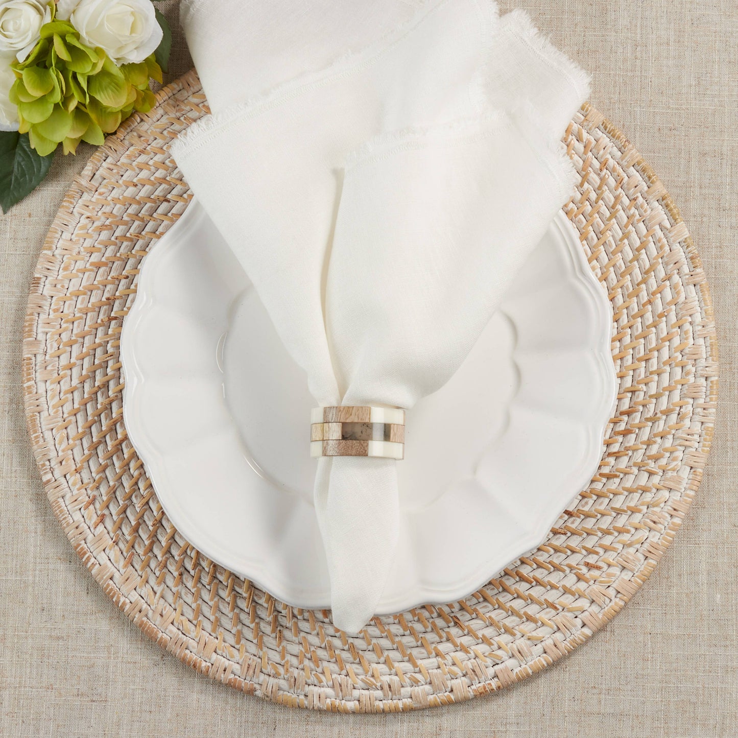 Wood Segments Napkin Ring