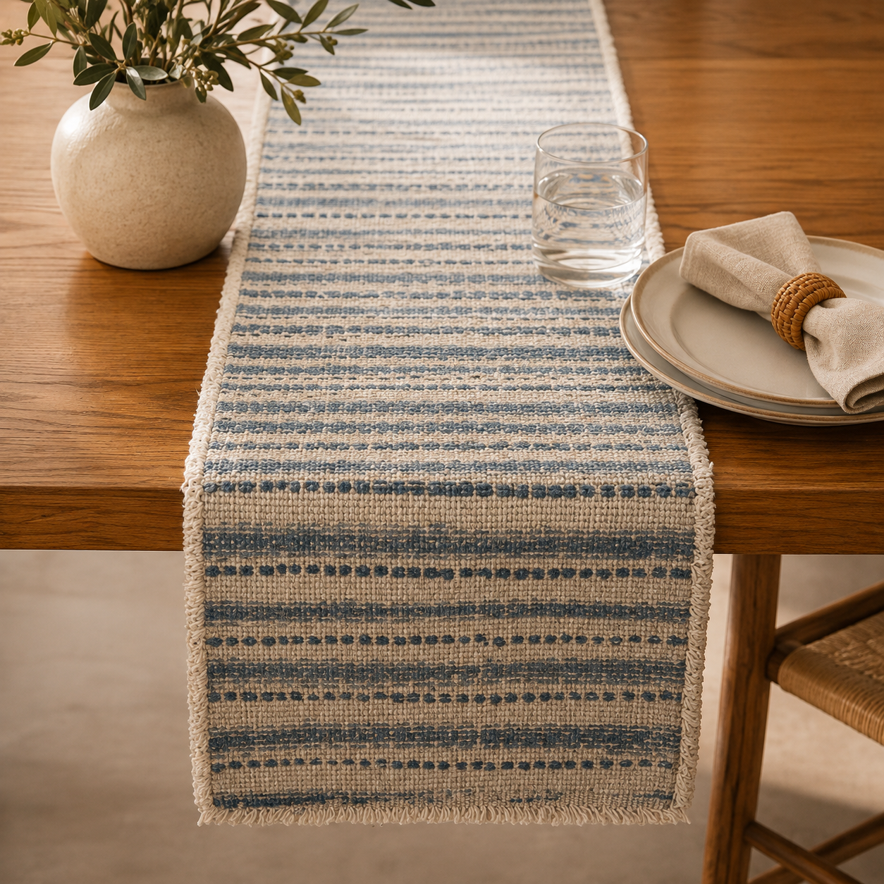 Water Stripe Table Runner