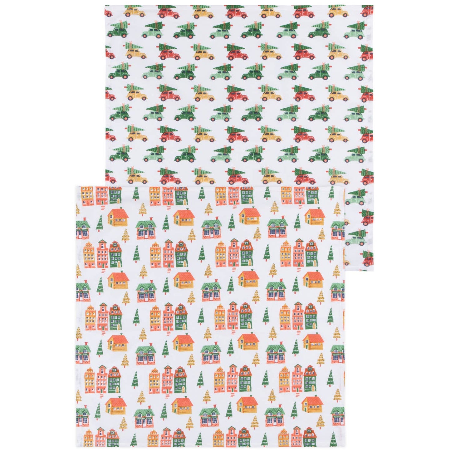 Candy Cane Lane Christmas Floursack Dishtowels Set of 2
