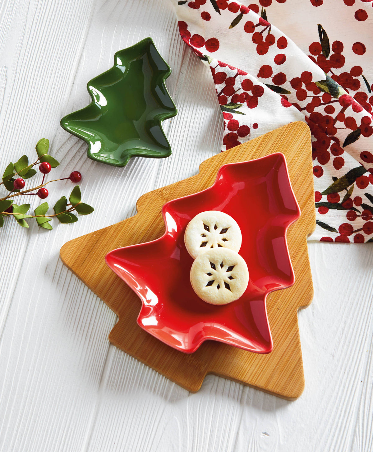 Christmas Tree Board & Dish (Set of 3)
