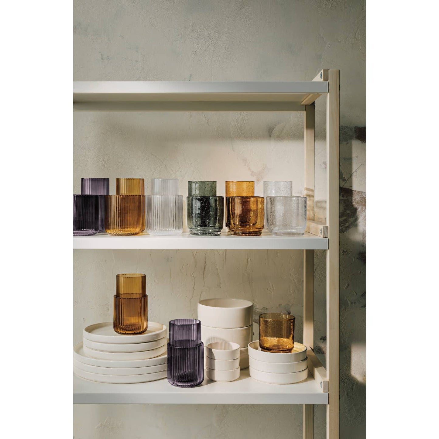Amber Fluted Glass (12 oz)