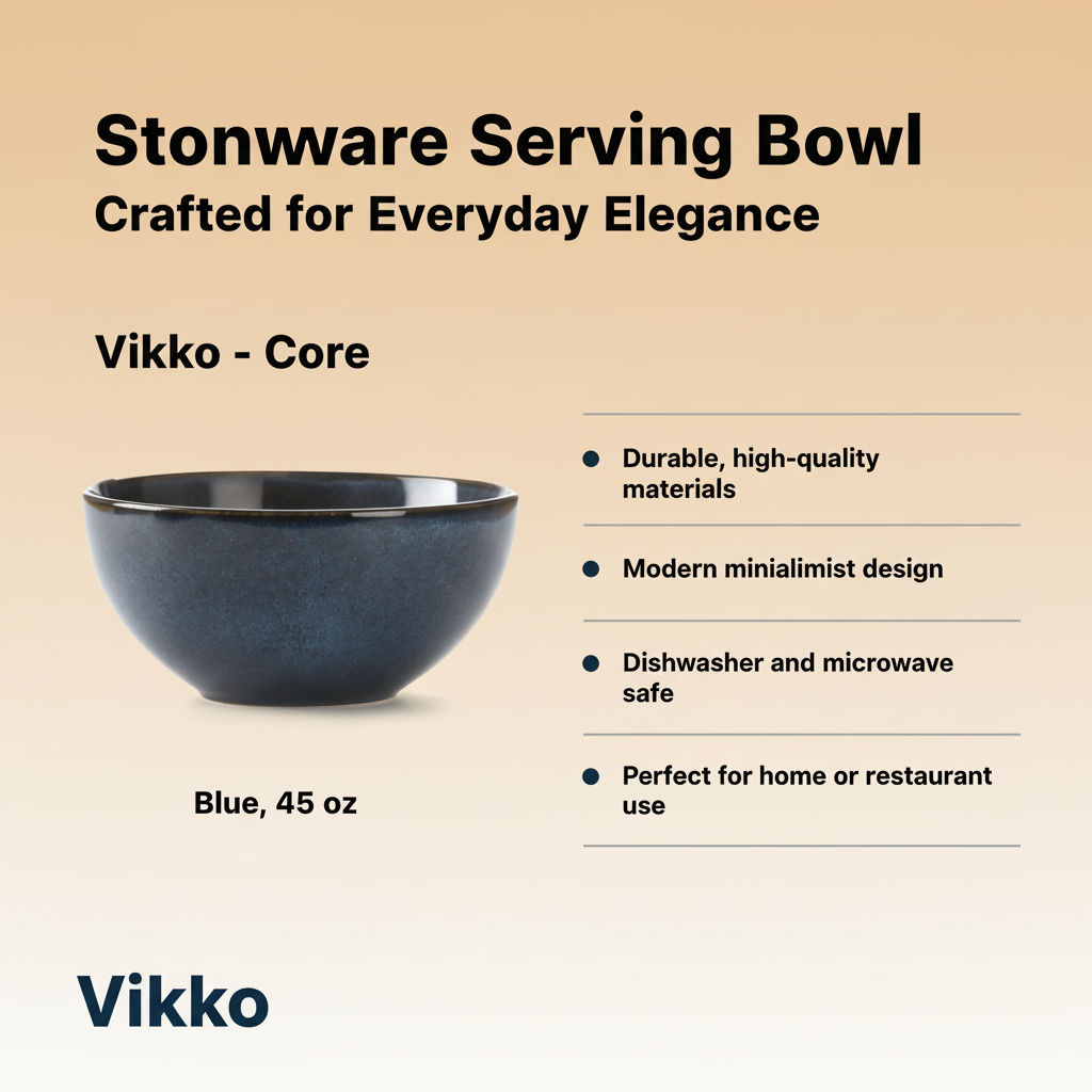 Vikko - Core, Serving Bowl, Blue, 45 oz