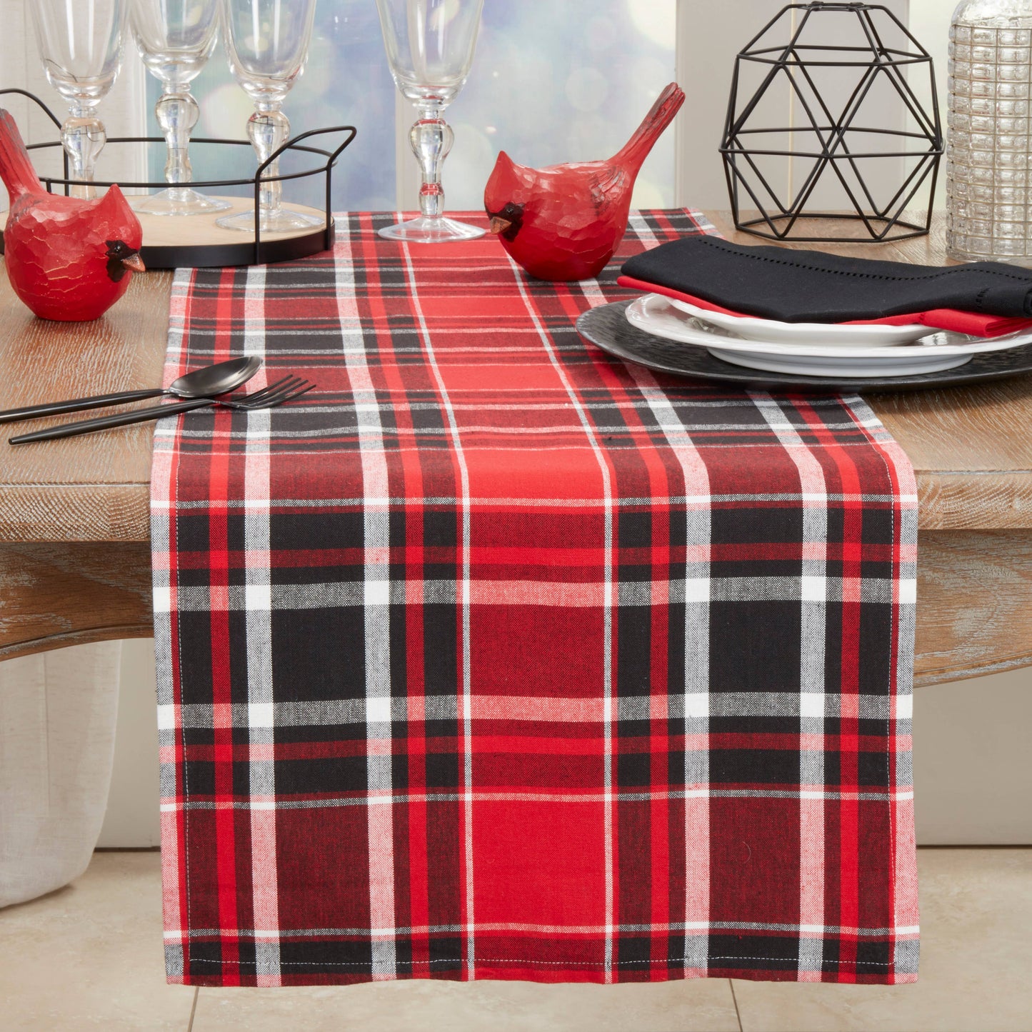 Buffalo Plaid Cotton Table Runner