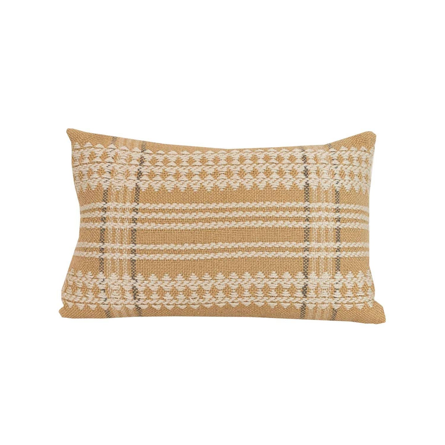 Olin 14x22 Outdoor Indoor Woven Boho Diamond Filled Pillow