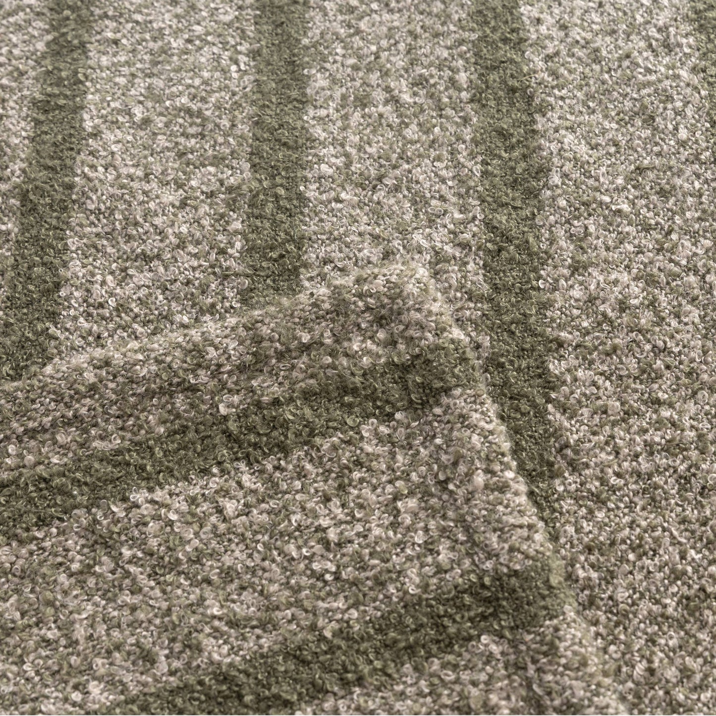 Handwoven Green Gray Striped Throw Blanket