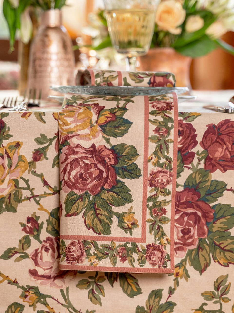 April Cornell Winter Rose Napkin (Set of 4)