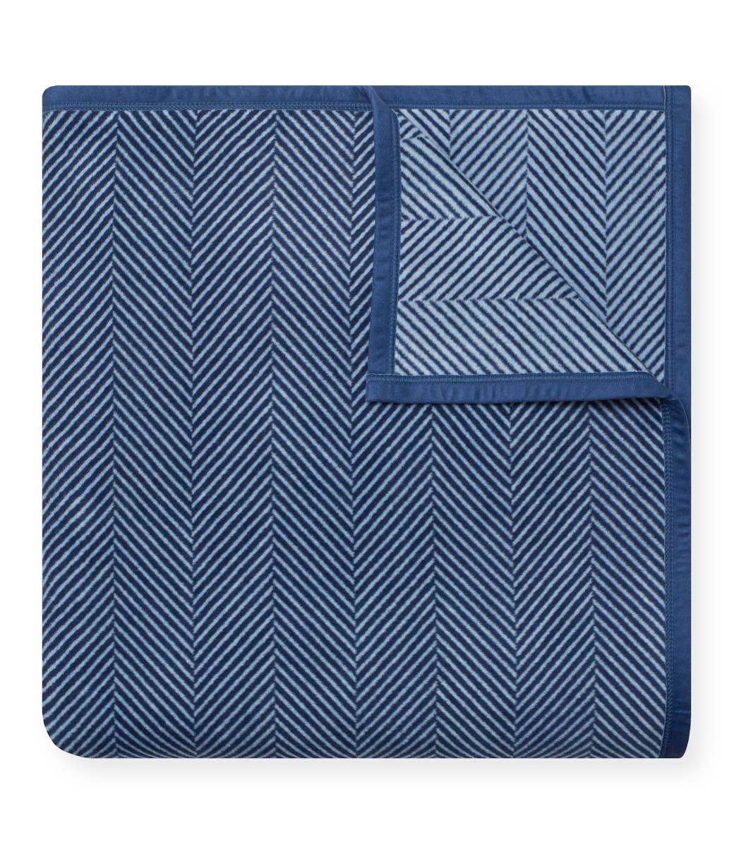 ChappyWrap Harborview Herringbone Navy Blanket