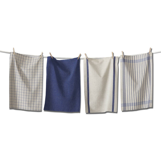Prairie Blue Woven Dishtowel (Set of 4)