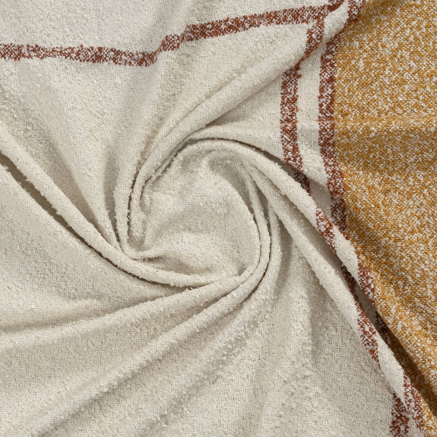 Striped Performance Throw Blanket (Ivory/Mustard)