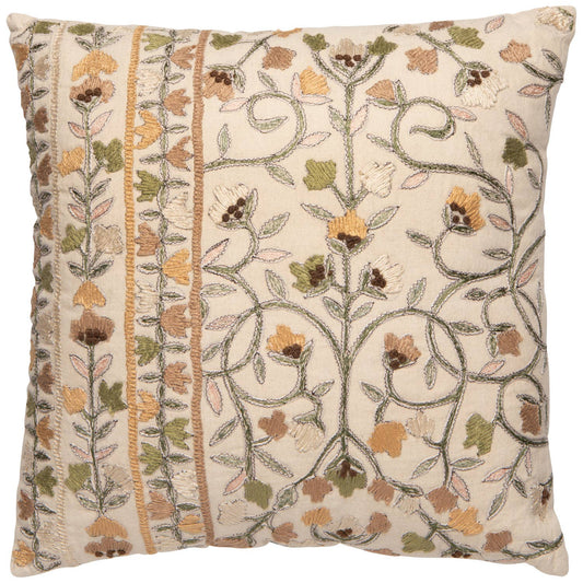 Bloom Embroidered Pillow 18"