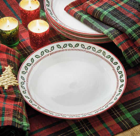 Tis The Season Dinner Plate Multi Stoneware Christmas