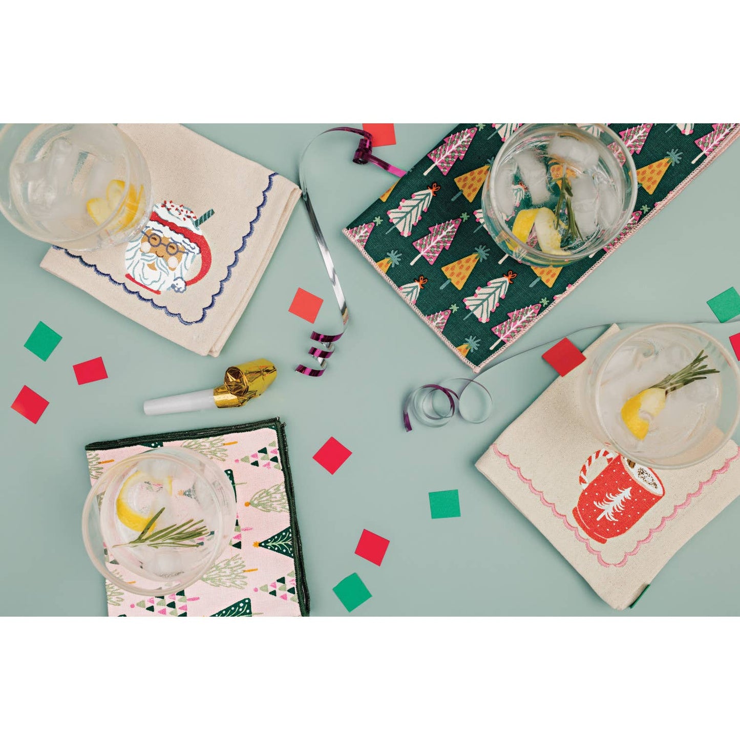 Glitzmas Cocktail Christmas Napkins Set of 4