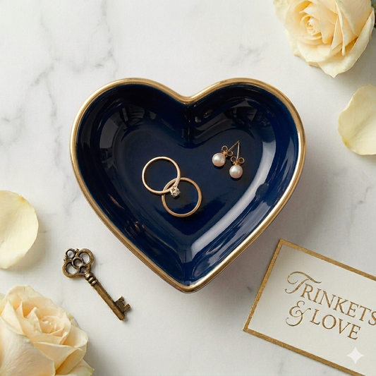 Blue Heart Trinket Dish