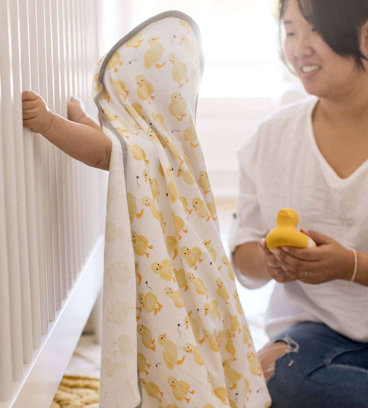 Burt's Bees Baby Little Ducks Organic Cotton Hooded Towels (2 Pack)