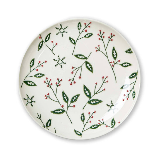 Tis The Season Appetizer Plate Multi Stoneware Christmas