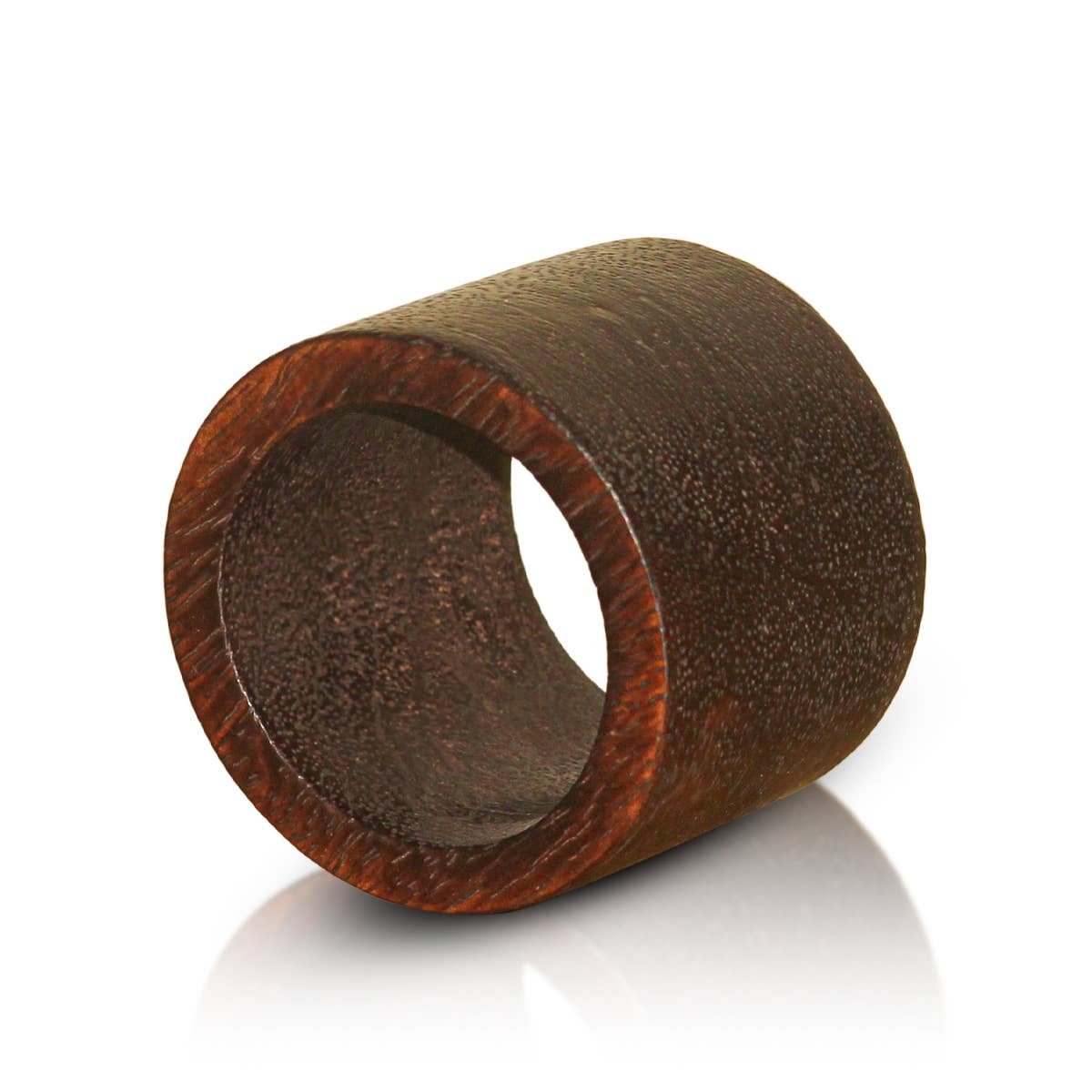 Natural Dark Wood Napkin Ring