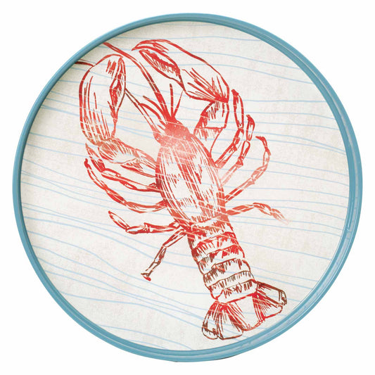Lobster 15 Inch Round Tray