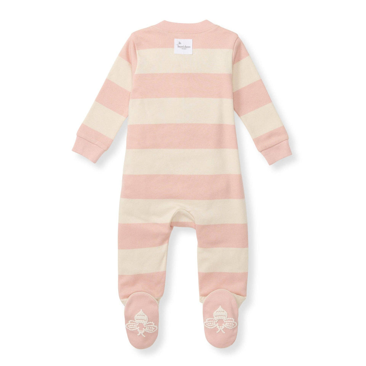 Burt's Bees Baby Rugby Stripe Organic Cotton Sleep & Play (Pink Sand)