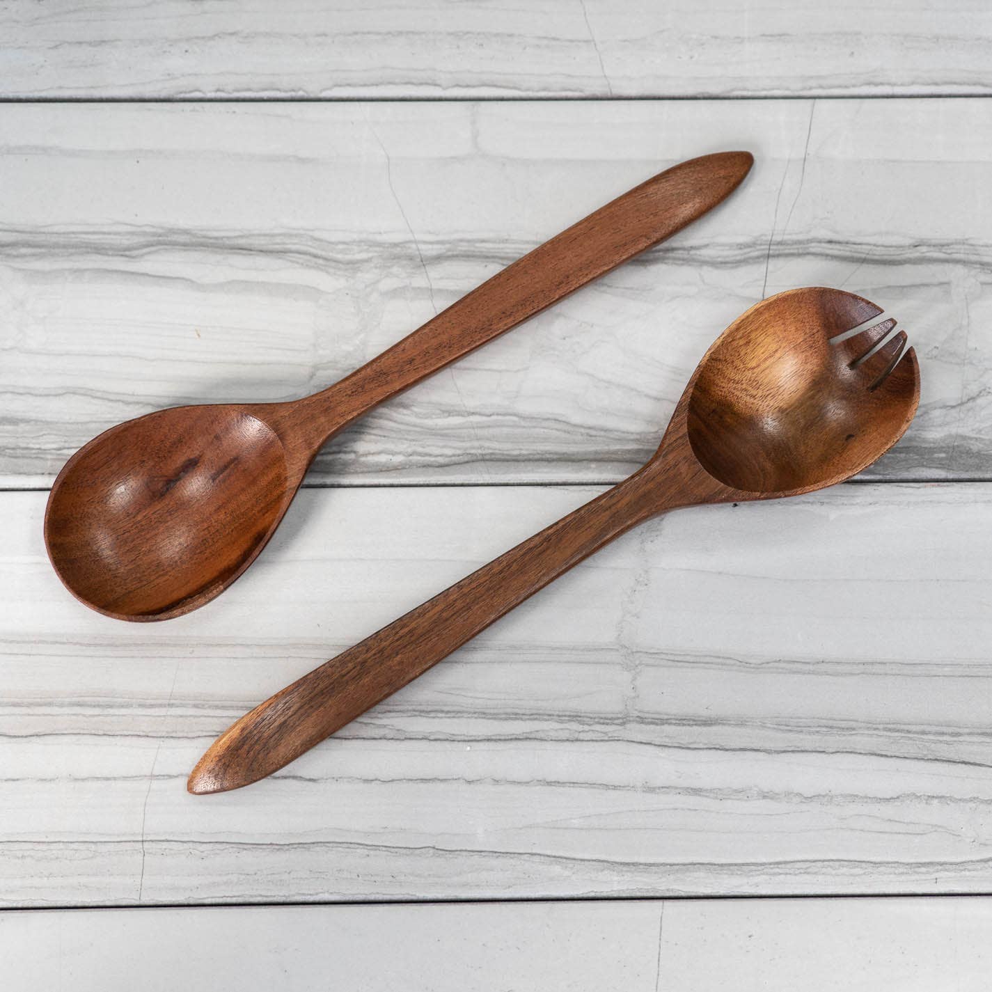 Curved Handle Salad Servers, Set of 2
