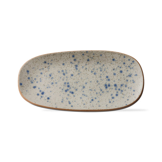 Hudson Speckle Platter Blue Multi Porcelain