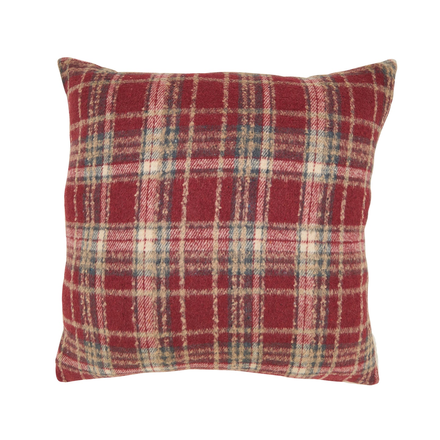 Plaid Reindeer Throw Pillow