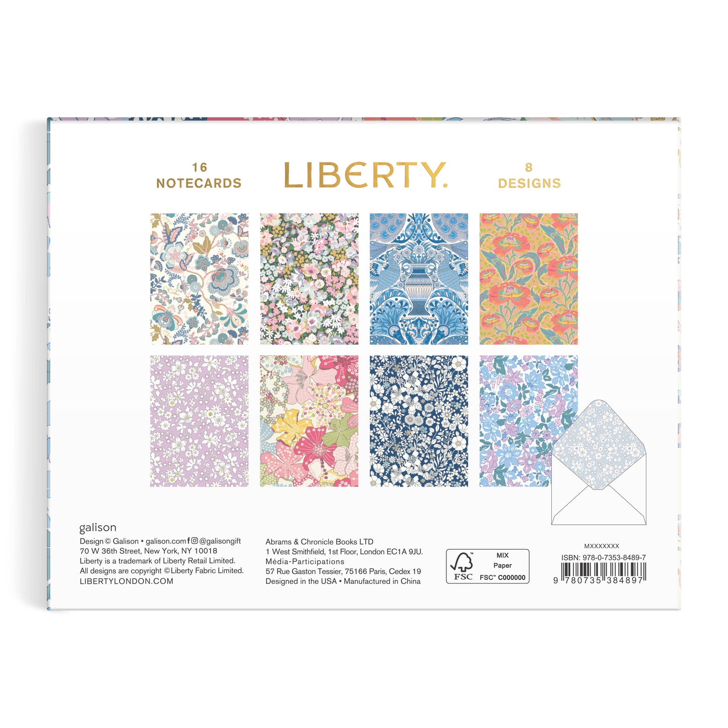 Liberty Floral Greeting Assortment Notecard Set
