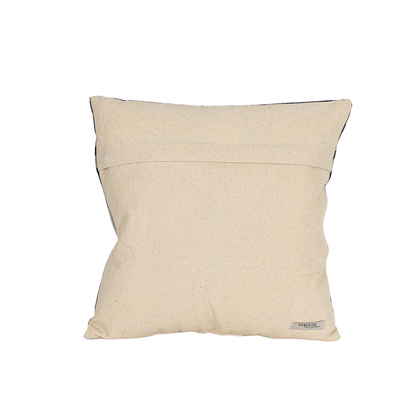 Arlen 14x14 Plaid Throw Pillow Black Cotton Fall Decor