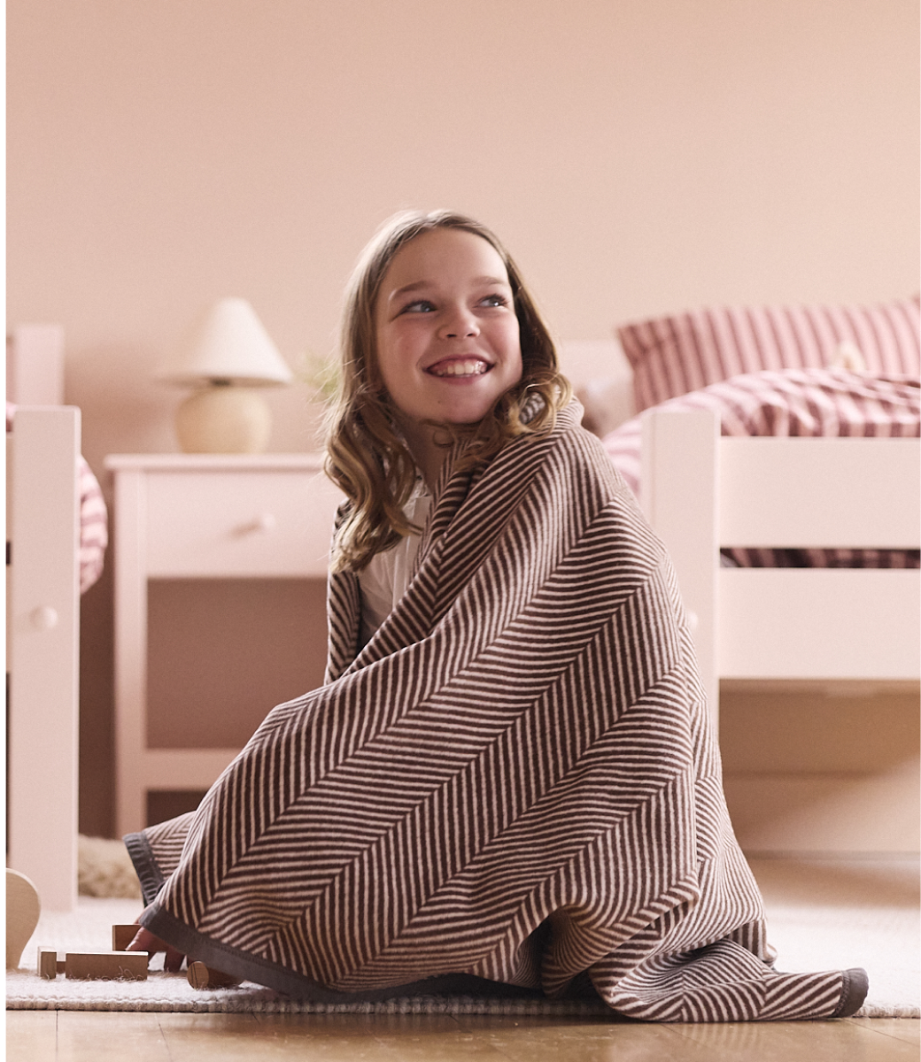ChappyWrap Harborview Herringbone Chocolate Midi Blanket
