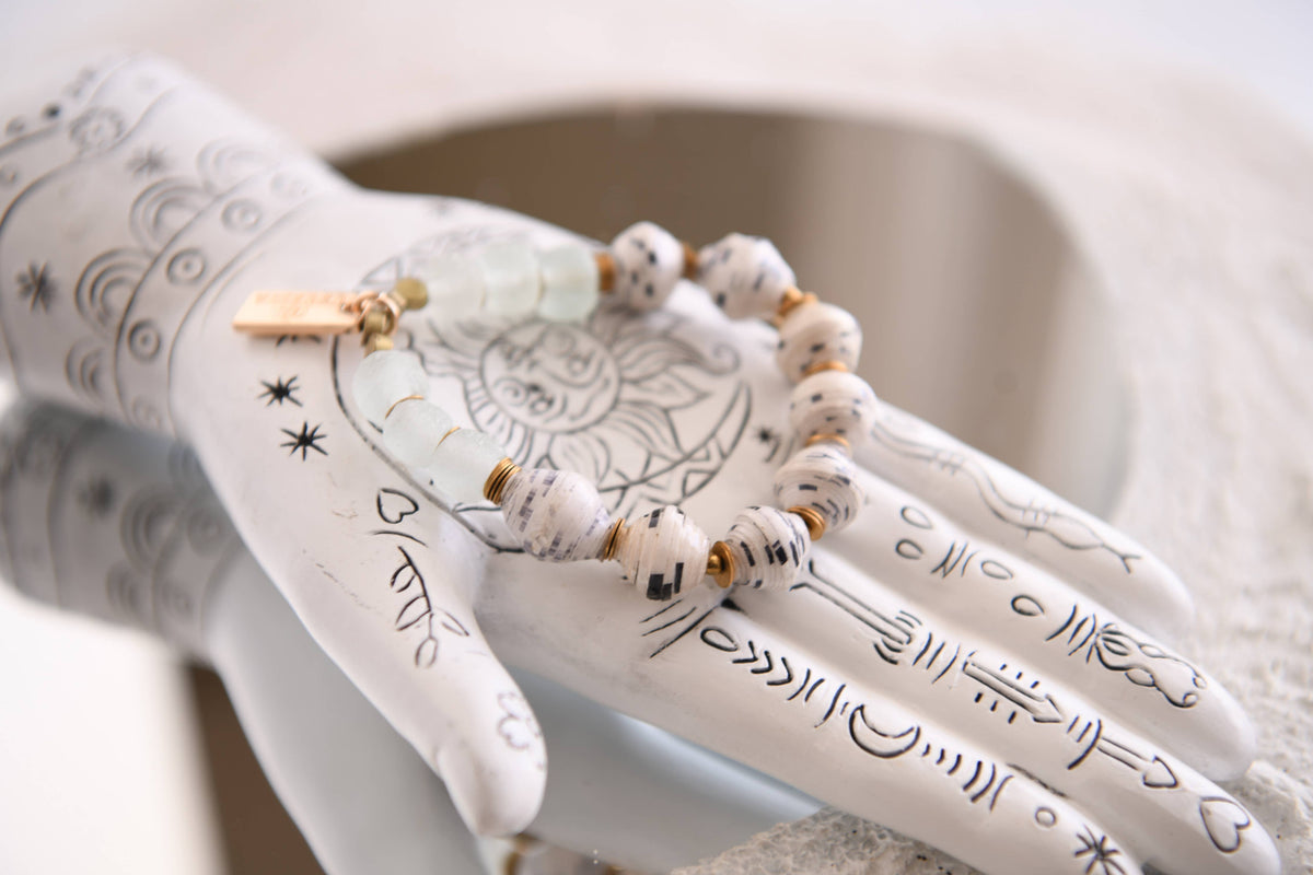 Eco-Luxe Coastal Beaded Bracelet