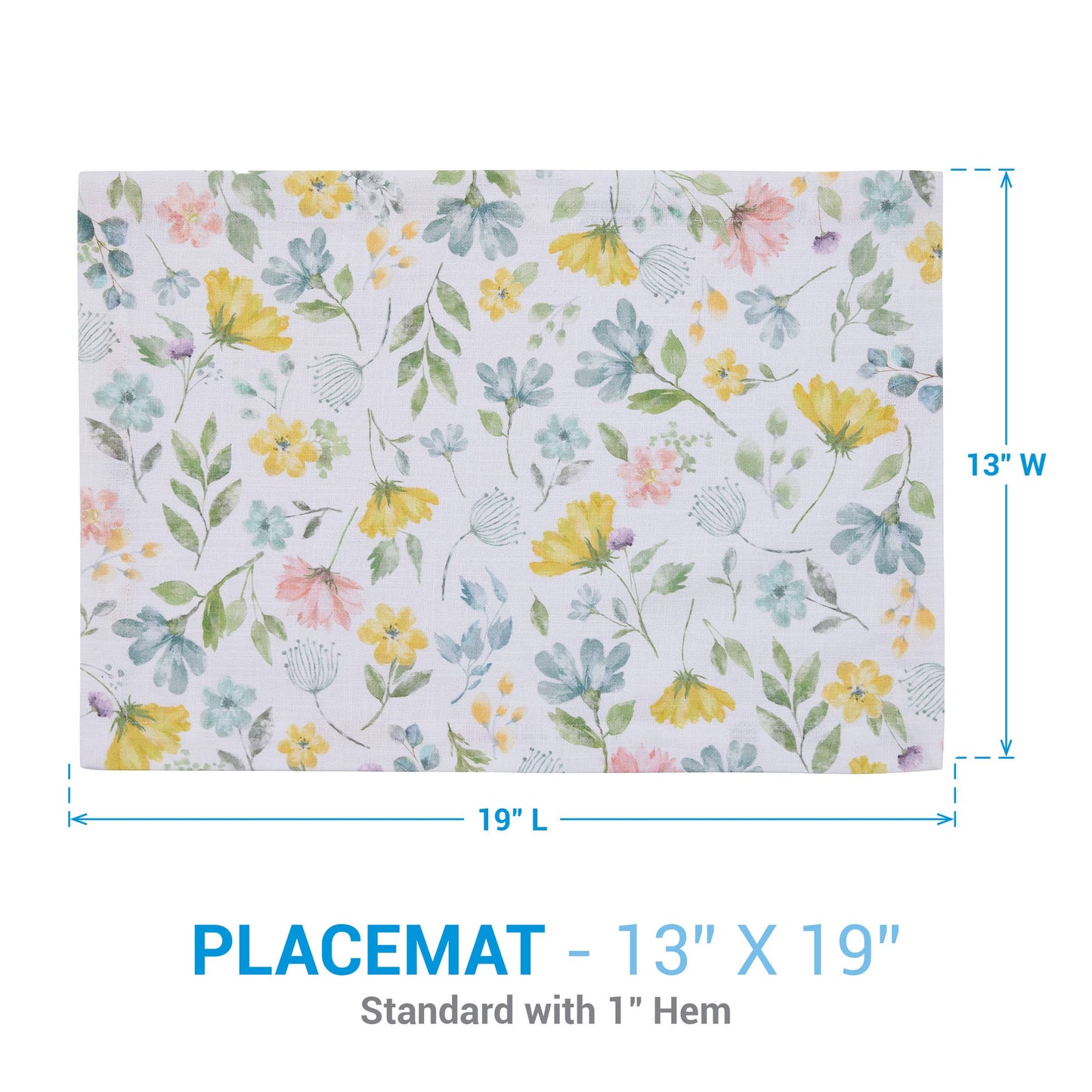 Spring Flowers Placemat 13" X 19"