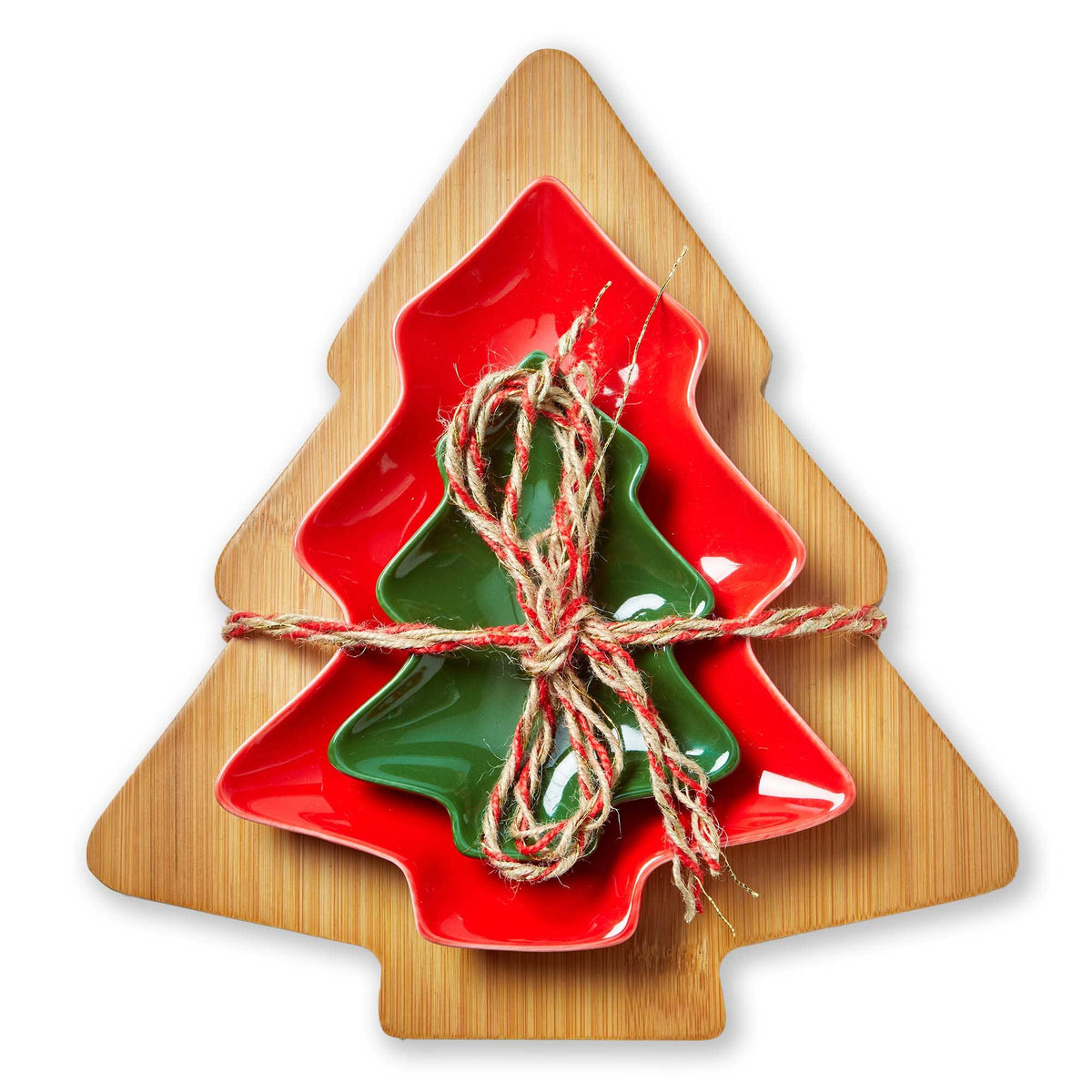 Christmas Tree Board & Dish (Set of 3)