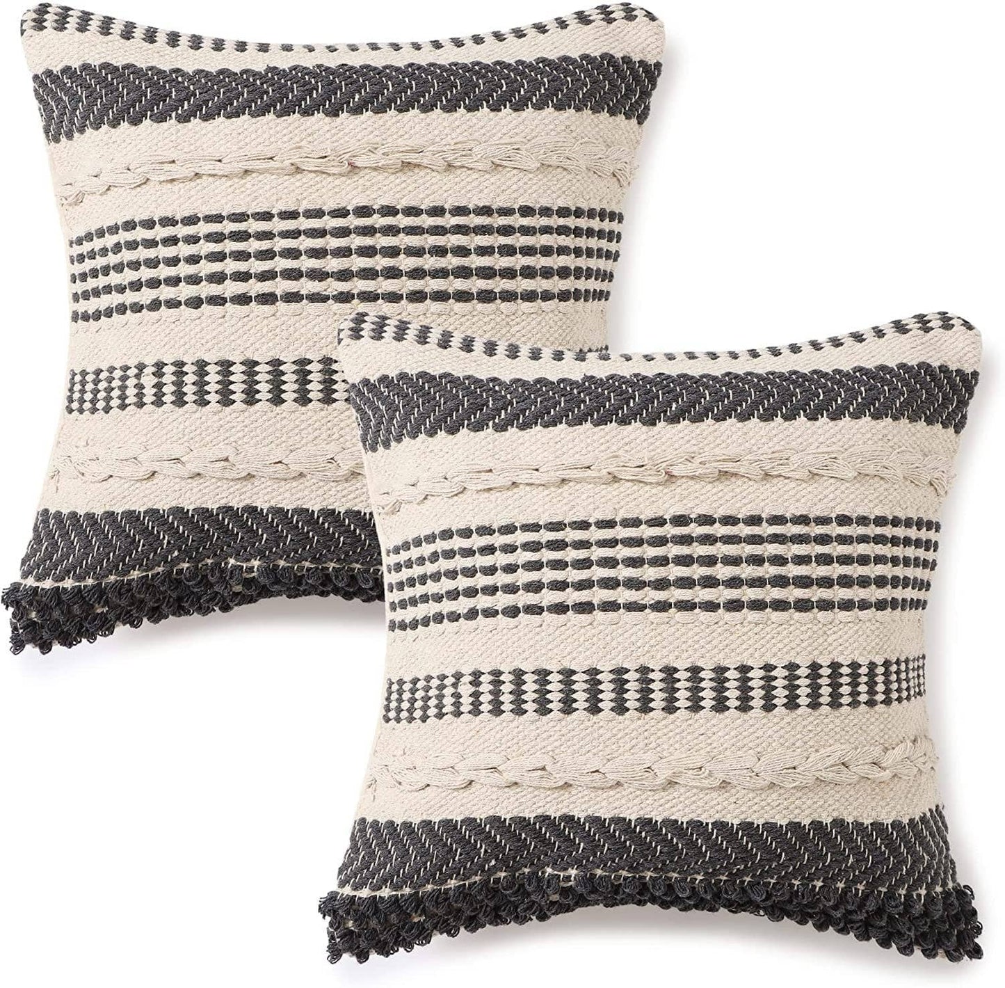 RedEarth Textured Throw Pillow Cover (18x18)