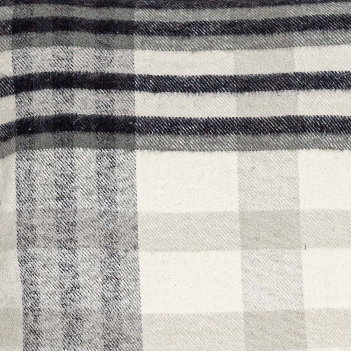 Arlen 14x14 Plaid Throw Pillow Black Cotton Fall Decor