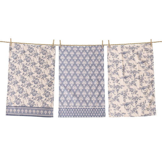 French Blue Tea Towels (Set Of 3)