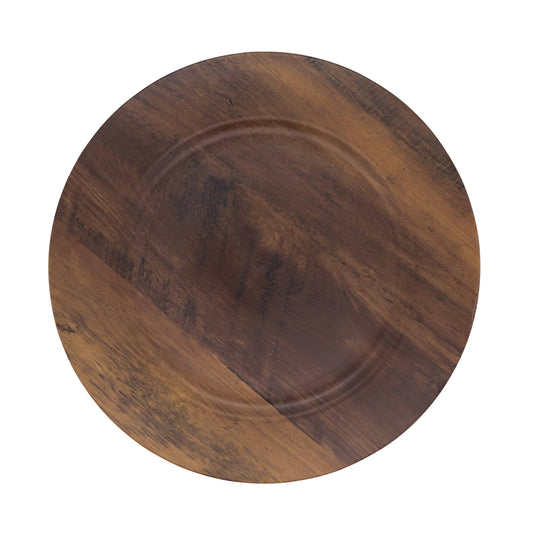 Sleek Faux Wood Charger Plate