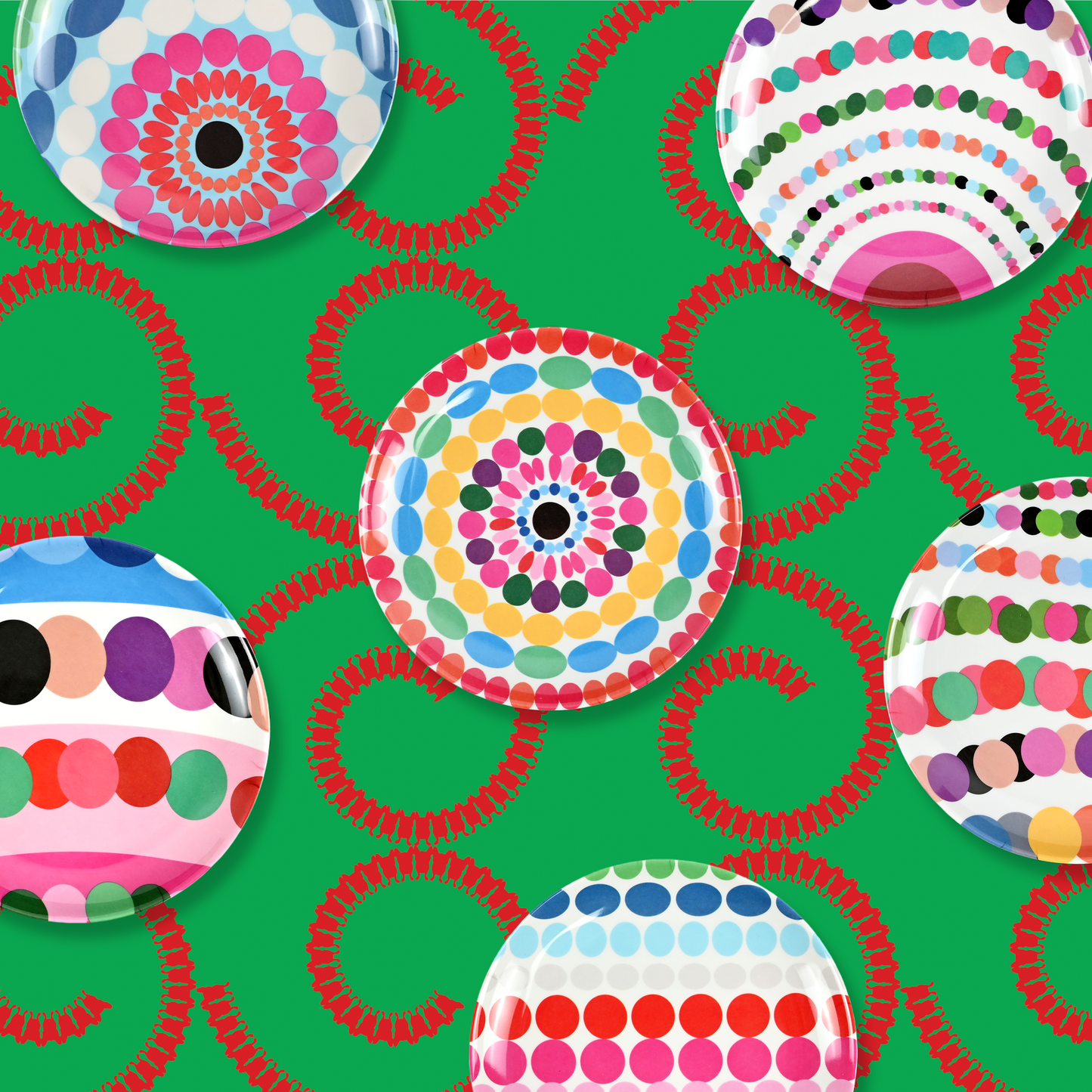 Bauble 6.5" Appetizer Plate - Set of 6