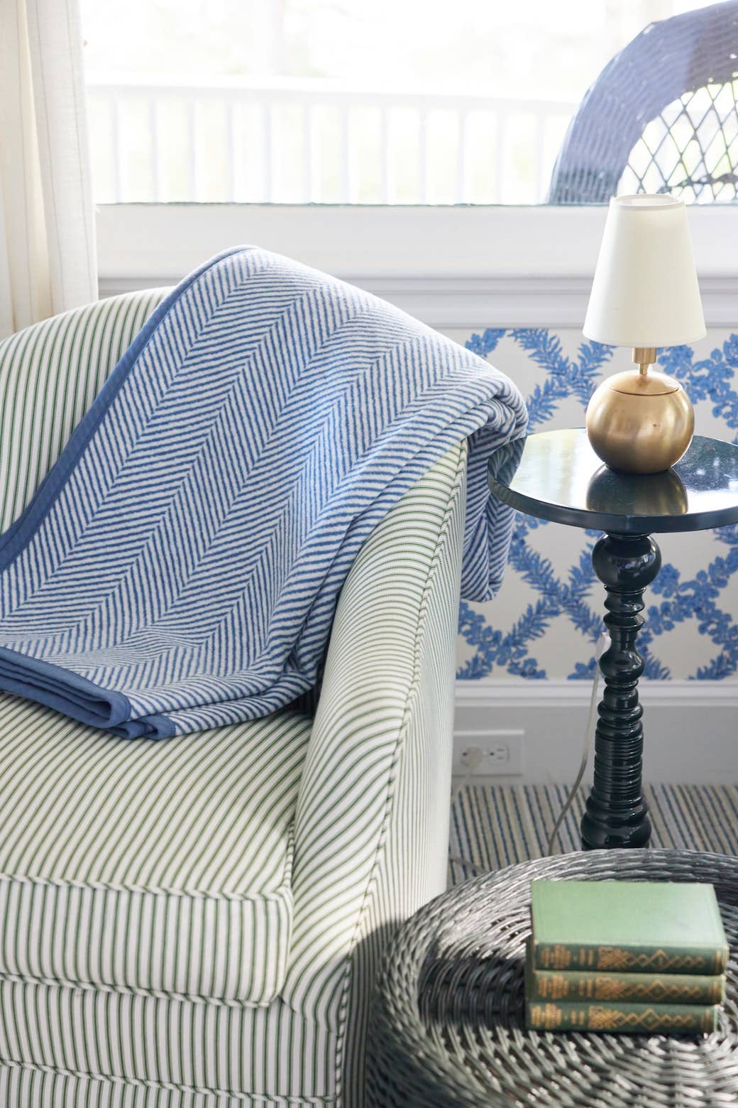 ChappyWrap Harborview Herringbone Cornflower Blanket