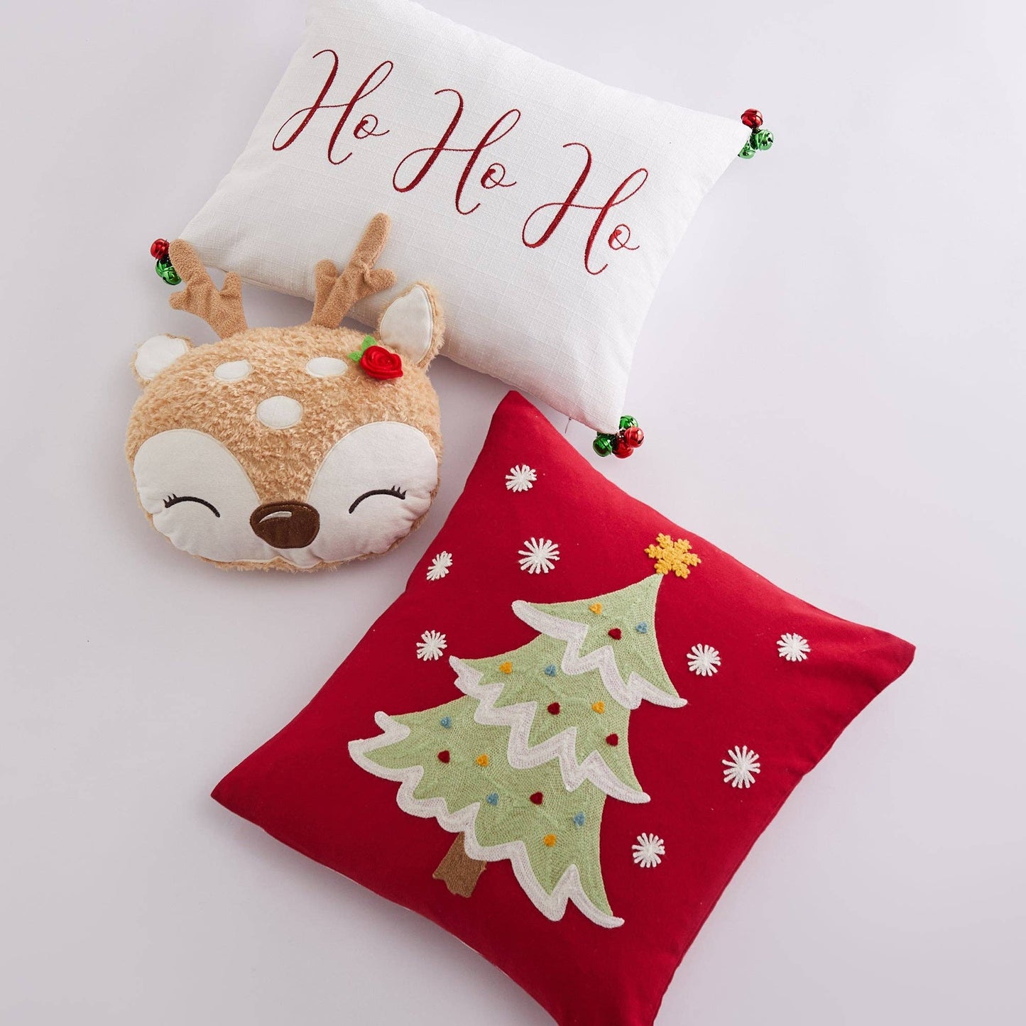 Merry & Bright Comet & Cupid Figural Deer Pillow