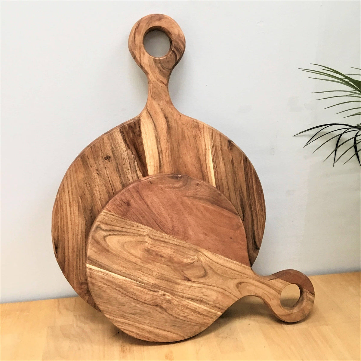 Acacia Wood Cutting/Cheese Board with Handle