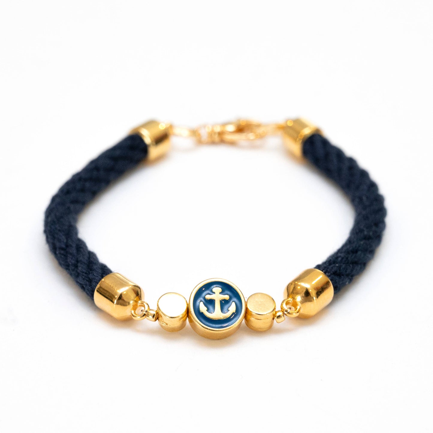 Cotuit - Navy/Gold - Nautical Rope Bracelet