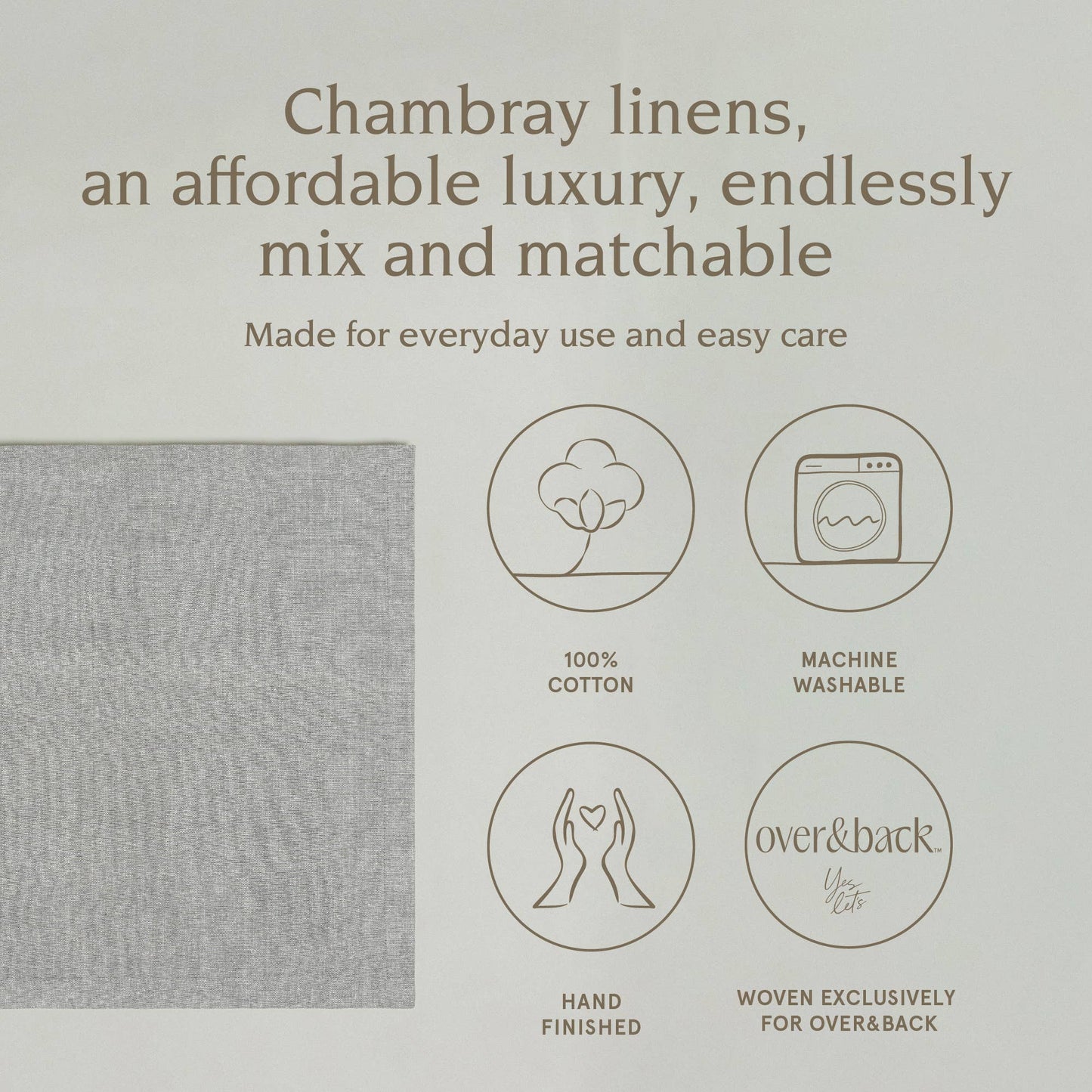 Woven Chambray Cotton Cloth Napkin (set of 4)