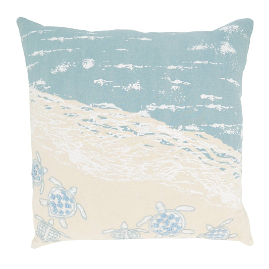 Sandy Shores Sea Turtle Throw Pillow 20 inch