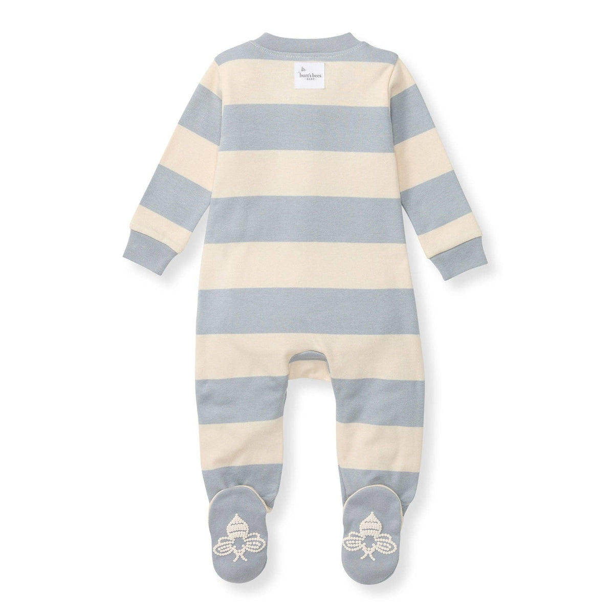 Burt's Bees Baby Rugby Stripe Organic Cotton Sleep & Play (Quarry)