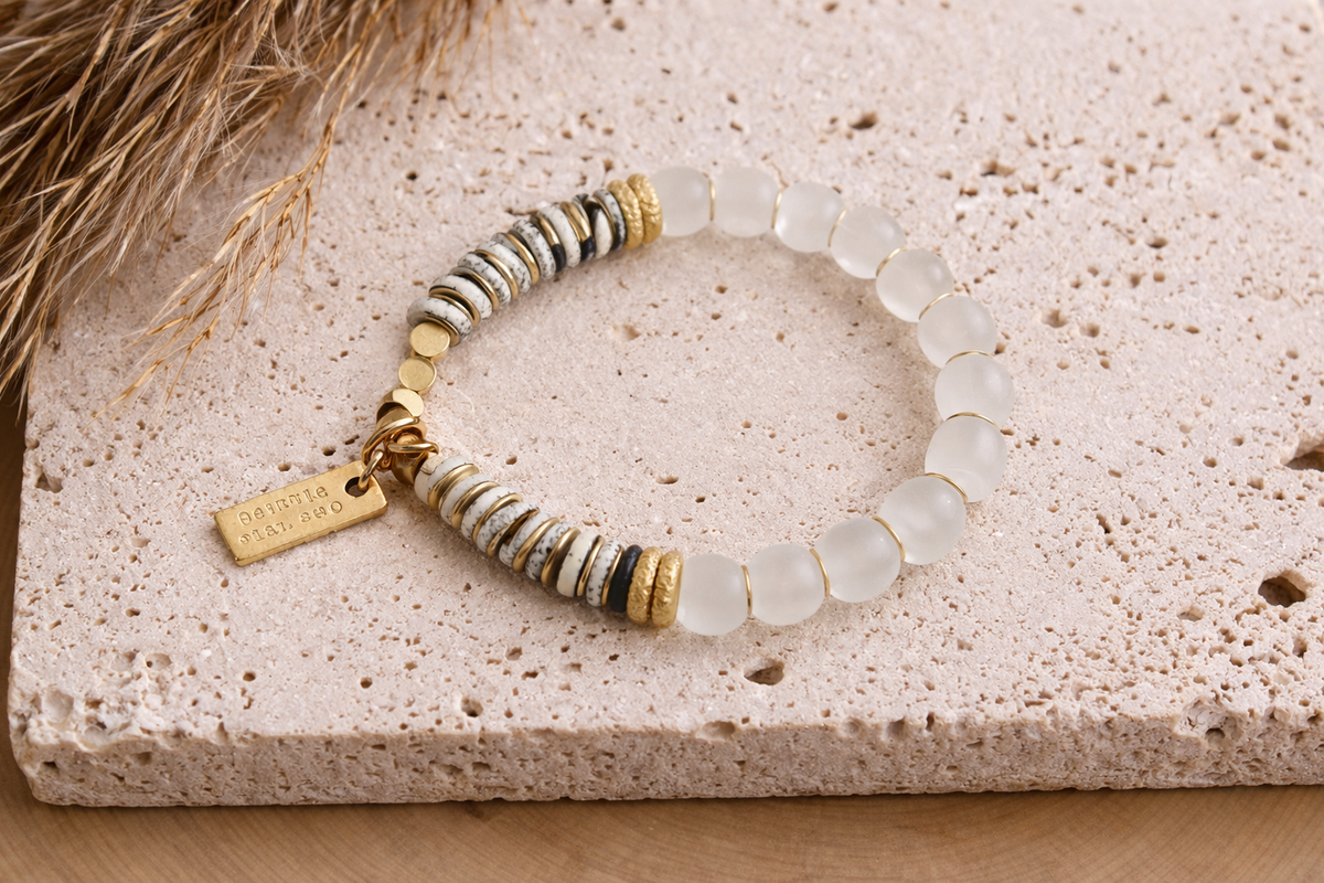 Eco-Luxe Coastal Beaded Bracelet
