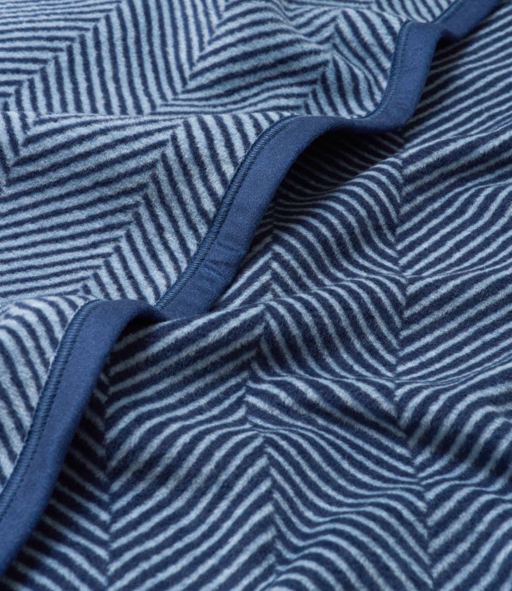 ChappyWrap Harborview Herringbone Navy Blanket