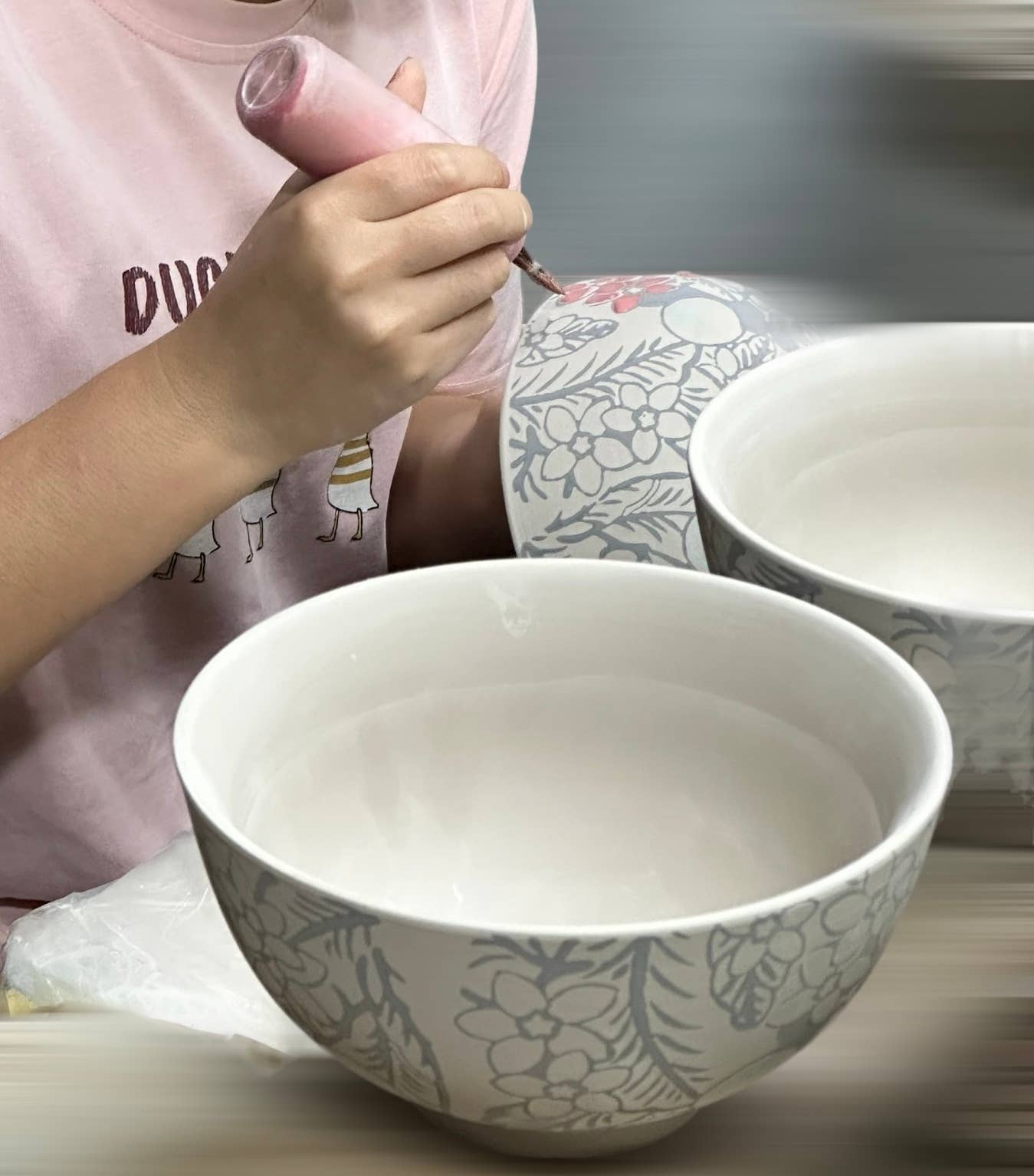 Ella Hand Painted Storage Bowls with Airtight Lids (Set of 3)
