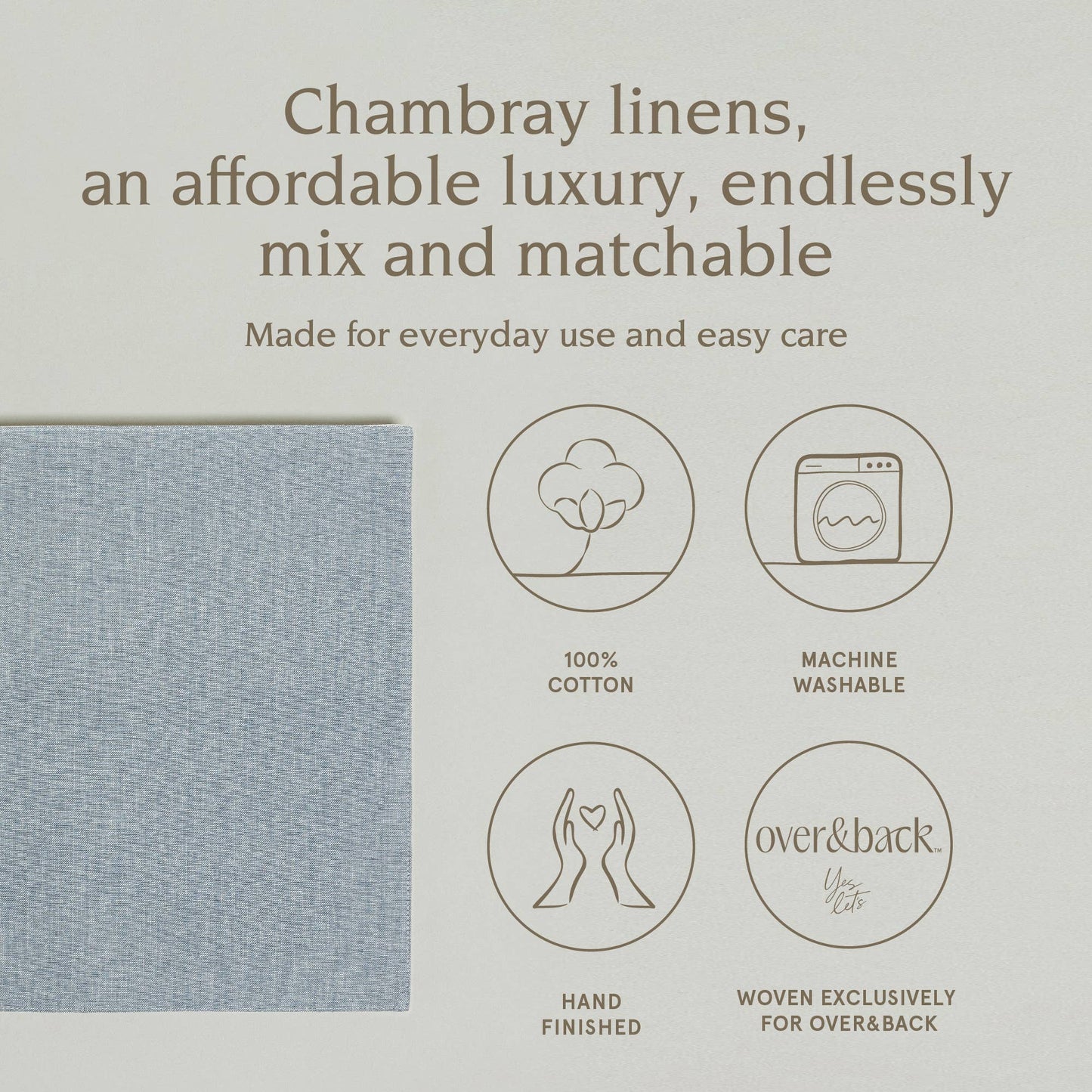 Woven Chambray Cotton Cloth Napkin (set of 4)
